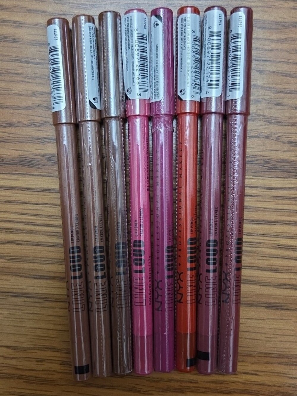 8 NEW NYX Professional Makeup Line Loud Longwear Lip Liner Bundle